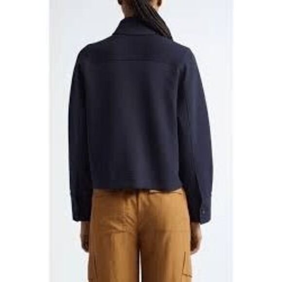 VINCE $345 Cotton Blend Chore Jacket Coastal BLUE womens XXS NEW - Picture 8 of 8